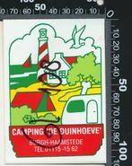 Sticker: Camping De Duinhoeve - Burgh Haamstede - GL 108, Ophalen of Verzenden, Zo goed als nieuw, Bedrijf of Vereniging