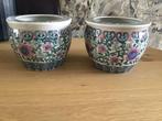 Chinese bloempotten, Tuin en Terras, Bloempotten, Ophalen, Rond, Zo goed als nieuw, Aardewerk