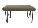 Vintage Voetenbank Ottoman Voetsteun Hairpin legs, Minder dan 50 cm, Gebruikt, 125 cm of meer, Vintage