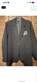 Elegante dames colbert met glitter letters - Maat 46-48, Ophalen, Nieuw, Maat 46/48 (XL) of groter, Zwart