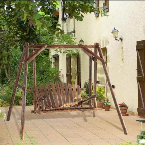 hangmat massief dennenhout, 187 x 137 x 170 cm NIEUW IN DOOS, Tuin en Terras, Tuinbanken, Nieuw, Hout, Ophalen of Verzenden