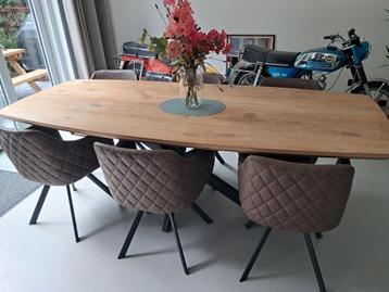 Eiken eettafel deens ovaal - 240x100cm beschikbaar voor biedingen