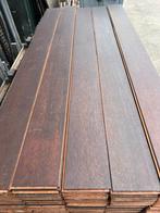 Merbau vloer 54 m2 massief hardhout 18 cm breed 1,9cm dik, Ophalen, Gebruikt, Onbekend, Vloerdelen of -planken
