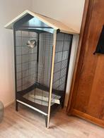 Ruime volière / kooi – metaal, bruin/crème, Dieren en Toebehoren, Ophalen, Gebruikt, Aluminium, Volière