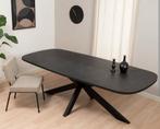 Eetkamertafel showroommodel nu 350 eiken dubbele visgraat!!, Huis en Inrichting, Tafels | Eettafels, 100 tot 150 cm, Eikenhout