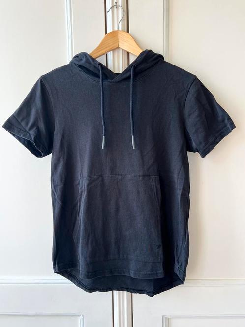 Pure White heren shirt/hoody korte mouw zwart, maat XS, Kleding | Heren, T-shirts, Zo goed als nieuw, Maat 46 (S) of kleiner, Zwart