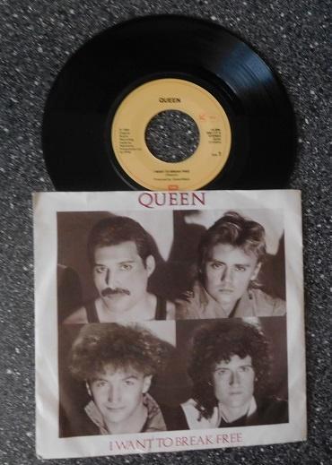 Queen - I want to break free (vanaf € 3,00), Cd's en Dvd's, Vinyl Singles, Zo goed als nieuw, Single, Pop, 7 inch, Ophalen of Verzenden