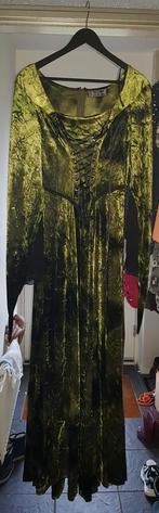 Gothic Jurk groen, Verzenden, Onbekend, Zo goed als nieuw, Onder de knie