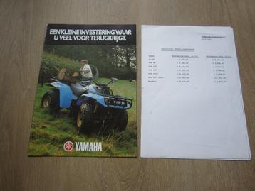 Yamaha Quads ATV brochure folder 1987 beschikbaar voor biedingen