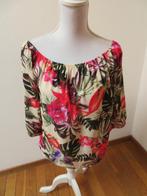 L70 MADE IN ITALY blouse roze groen room wit L 42/44, Kleding | Dames, Blouses en Tunieken, Made in Italy, Maat 42/44 (L), Ophalen of Verzenden