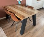 Complete Tafelset - Eetkamertafel en Salontafel - Acaciahout, Ophalen, 50 tot 100 cm, Zo goed als nieuw, Minder dan 50 cm