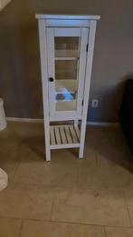 Witte badkamer vitrinekast met Glazen Deur, Ophalen, 25 tot 50 cm, 50 tot 100 cm, 150 tot 200 cm