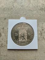rijksdaalder 1858 2 1/2 gulden 2,5, Koning Willem III, Zilver, Ophalen of Verzenden, Losse munt