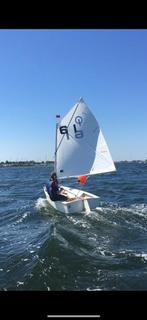 Wedstrijd optimist zeilboot, Watersport en Boten, Zeilen en Zeiltoebehoren, Ophalen, Gebruikt