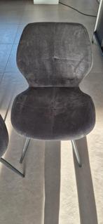 4 Antraciete keukentafel stoelen te koop, Ophalen of Verzenden, 60 tot 90 cm