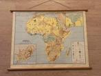 Vintage schoolkaart Afrika - Rusch, Ophalen of Verzenden, Aardrijkskunde