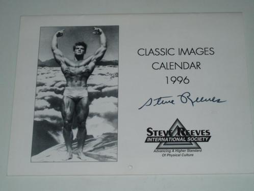 STEVE REEVES (bodybuilder & movie star) Kalender 1996 SIGNED, Diversen, Kalenders, Zo goed als nieuw, Maandkalender, Ophalen of Verzenden