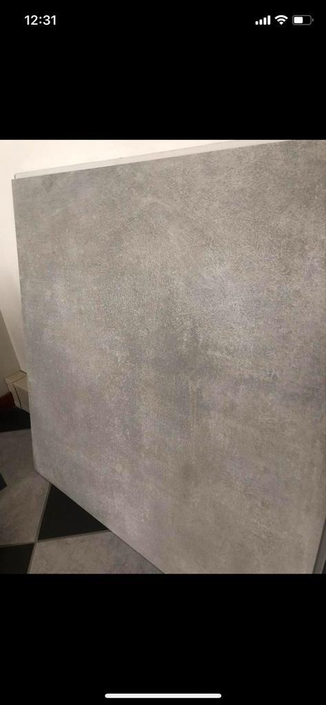 Grote Keramische Tegels - Grijs 56m2, Doe-het-zelf en Verbouw, Tegels, Gebruikt, Vloertegels, Keramiek, 60 cm of meer, 60 cm of meer