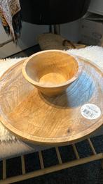 Dienblad hout, Ophalen of Verzenden, Zo goed als nieuw, Rond, Hout