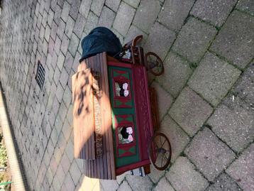 Antieke handgemaakte groot model  rolleman zigeunerwagen beschikbaar voor biedingen