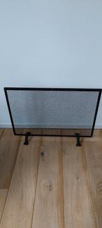 Haardscherm / spatscherm openhaard 55x75 cm, Ophalen of Verzenden, Gebruikt, Vrijstaande haard, Houthaard