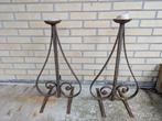 Smeedijzer kandelaars, Huis en Inrichting, Woonaccessoires | Kandelaars en Kaarsen, Ophalen, Gebruikt, Metaal