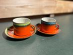 ‘t Vuur retro kop en schotel, Huis en Inrichting, Keuken | Servies, Ophalen of Verzenden, Gebruikt, Overige stijlen, Kop(pen) en/of Schotel(s)