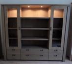 massief eiken wandkast BKS, Huis en Inrichting, Kasten | Wandmeubels, Ophalen, Gebruikt, Eikenhout, 200 cm of meer