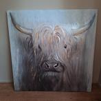 Schotse hooglander aluminium op doek, Huis en Inrichting, Ophalen of Verzenden, Zo goed als nieuw, Schilderij, 75 cm of meer