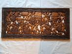 Handgesneden opengewerkt houten wandpaneel uit Tanzania., Huis en Inrichting, Woonaccessoires | Wanddecoraties, Ophalen of Verzenden