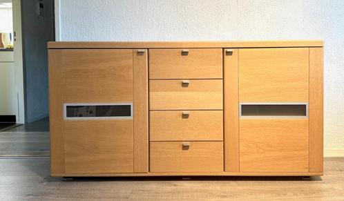 Grote eikenhouten dressior, Huis en Inrichting, Kasten | Dressoirs, Gebruikt, 150 tot 200 cm, 50 tot 75 cm, Met lade(s), Met deur(en)