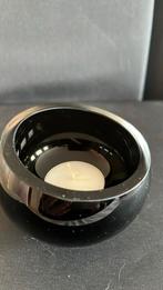 Mooie glazen waxinelicht van dik bruin glas, Overige materialen, Bruin, Ophalen of Verzenden, Zo goed als nieuw