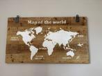 Wanddecoratie wereldkaart, Ophalen of Verzenden, Zo goed als nieuw, Schilderij, 100 tot 125 cm