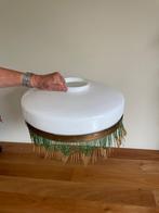 lampenkap met kralen franje, Huis en Inrichting, Lampen | Lampenkappen, Gebruikt, Wit, Rond, Minder dan 25 cm