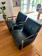 twee lederen design fauteuils van Harvink type Alowa, Huis en Inrichting, Fauteuils, Ophalen, Gebruikt, 75 tot 100 cm, 50 tot 75 cm