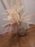 Roze/Witte Vaas met Inhoud, Ophalen, Zo goed als nieuw, Overige kleuren, Minder dan 50 cm