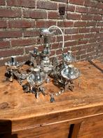 Kroonluchter zilver met versiering kitsch, Huis en Inrichting, Lampen | Kroonluchters, Ophalen of Verzenden, Gebruikt