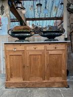 Landelijk brocante kast dressoir met marmer, Antiek en Kunst, Ophalen