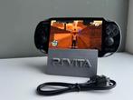 PS Vita 3G editie met 128GB geheugen, Ophalen of Verzenden, Zo goed als nieuw, Zwart, Met games
