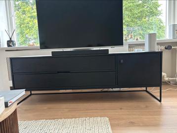 WOOOD Silas tv meubel zwart 180cm