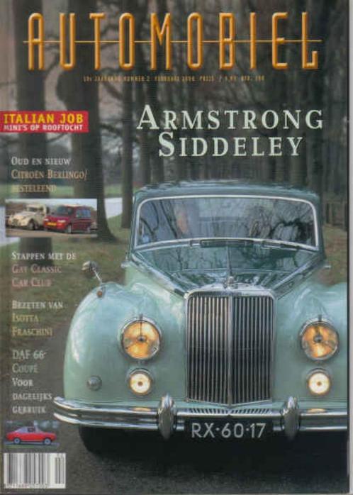 Automobiel 2 1998 : Armstrong Siddeley - Daf 66 Coupe - Mini, Boeken, Auto's | Folders en Tijdschriften, Gelezen, Algemeen, Ophalen of Verzenden