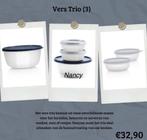 Vers Trio Tupperware, Ophalen, Nieuw, Blauw, Schaal