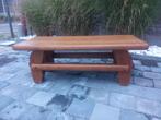 Robuuste massief eiken salontafel, Huis en Inrichting, Tafels | Salontafels, Ophalen, Gebruikt, 100 tot 150 cm, 50 tot 100 cm