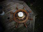 barometer in groot houten scheeps stuur, Antiek en Kunst, Curiosa en Brocante, Ophalen of Verzenden