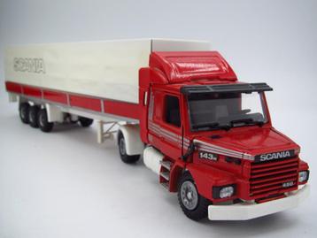 Tekno - Scania 143 Torpedo miniatuur met oplegger 1:50 beschikbaar voor biedingen