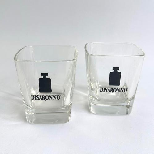 Disaronno | set van 2 degelijke glazen, Verzamelen, Glas en Borrelglaasjes, Zo goed als nieuw, Borrel- of Shotglas, Ophalen of Verzenden