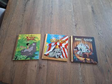 Drie Gouden Disney Boekjes: Jungle Book, Dumbo, Hans&Grietje beschikbaar voor biedingen