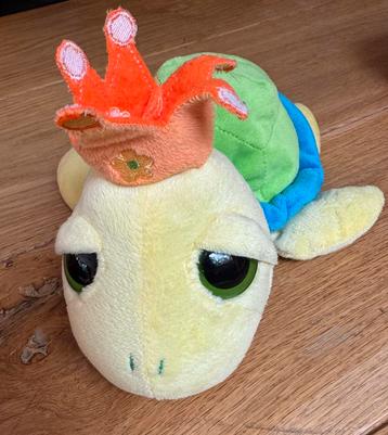 Knuffel koning schildpad geel groen blauw 26 x 23 x 13 cm beschikbaar voor biedingen
