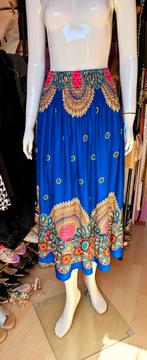 Kobalt blauwe Gipsy India style rok, Kleding | Dames, Rokken, Ophalen of Verzenden, Nieuw, Blauw, Onder de knie