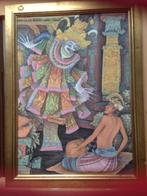 Balinees traditioneel doek, Antiek en Kunst, Kunst | Schilderijen | Klassiek, Ophalen